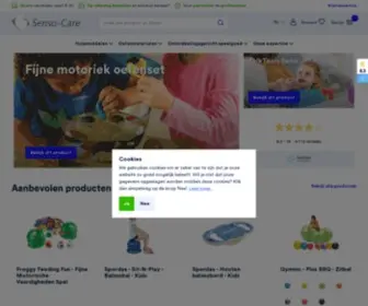 Senso-Care.nl(Hulpmiddelen, oefenmaterialen en ontwikkelingsgericht speelgoed voor onderwijs, zorg en thuis) Screenshot