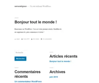 Sensoreligioso.it(Un site utilisant WordPress) Screenshot