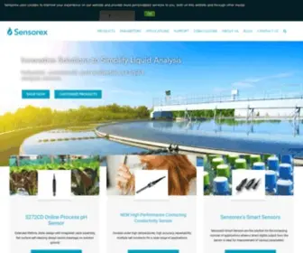 Sensorex.com(Leading Water Quality and Liquid Analysis Technology) Screenshot