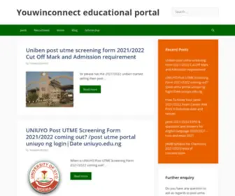 Sensornewsonline.com.ng(Youwinconnect educational portal) Screenshot