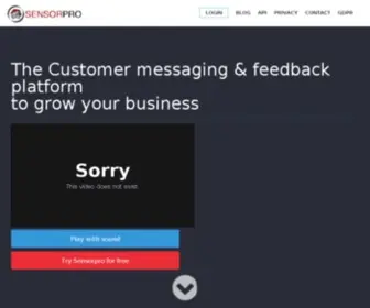 Sensorpro.net(Customer messaging and feedback to grow your business) Screenshot