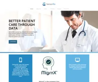 Sensorrx.io(Web site created using create) Screenshot
