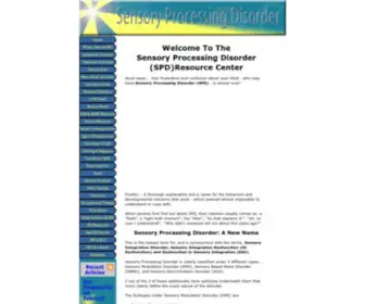 Sensory-Processing-Disorder.com(Sensory Processing Disorder) Screenshot