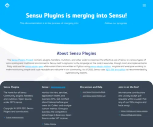 Sensu-Plugins.io(Sensu Plugins) Screenshot