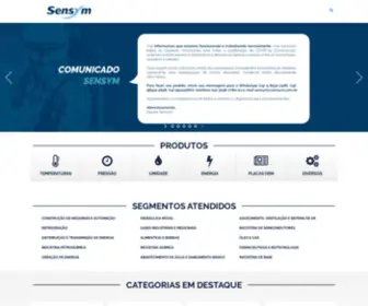 Sensym.com.br(Instrumentação para Automação) Screenshot