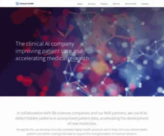 Sensynehealth.com(A new approach that benefits life sciences) Screenshot