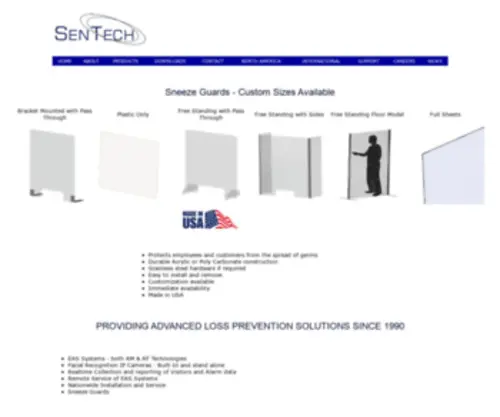 Sentecheas.com(SenTech EAS Corp) Screenshot