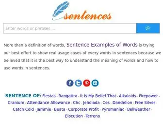 Sentenceof.com(Sentence examples) Screenshot