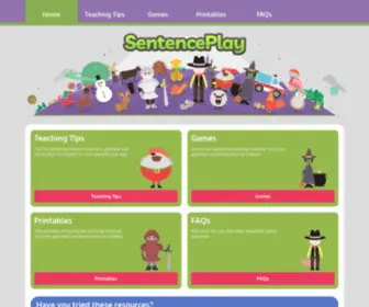 Sentenceplay.co.uk(Games for teaching sentence structure) Screenshot