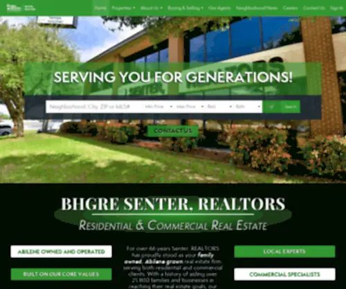 Senterrealtors.com(BHGRE Senter) Screenshot