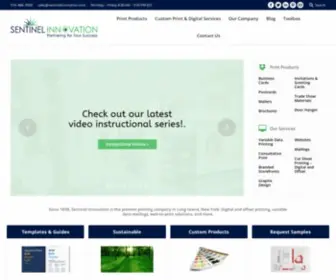 Sentinelinnovation.com(Premier printing company in New York) Screenshot