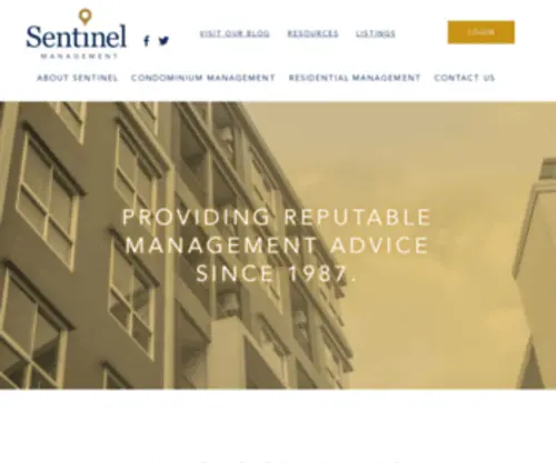 Sentinelmanagement.com(Sentinel Management) Screenshot