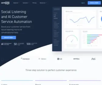 Sentione.com(Conversational AI platform) Screenshot