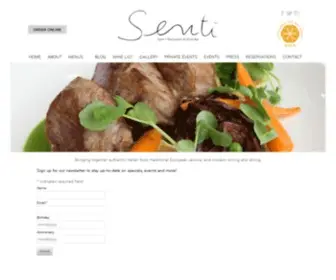 Sentirestaurant.com(Senti Restaurant & Wine Bar) Screenshot