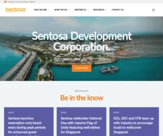 Sentosa.gov.sg(Sentosa Development Corporation) Screenshot