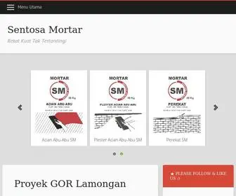 Sentosamortar.com(Sentosa Mortar Official Website) Screenshot