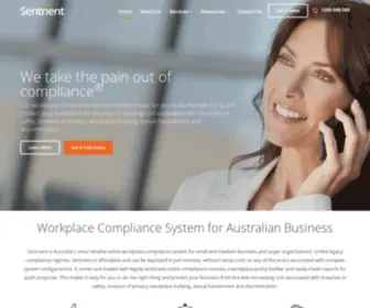 Sentrient.com.au(Workplace Compliance Training) Screenshot