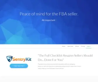 Sentrykit.com(Peace of mind for the Amazon seller) Screenshot