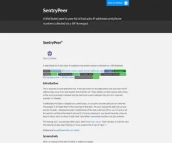 Sentrypeer.org(Protect your SIP Servers from bad actors) Screenshot