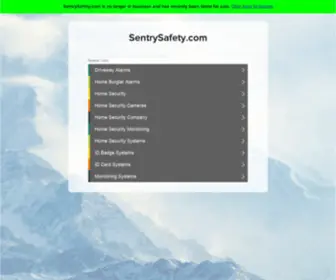 Sentrysafety.com(The Leading Sentry Safety Site on the Net) Screenshot