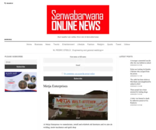 Senwabarwanaonlinenews.co.za(Senwabarwana online news) Screenshot