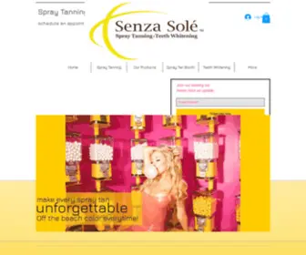 Senzasole.com(Senza Sole' Spray Tanning & Teeth Whitening) Screenshot