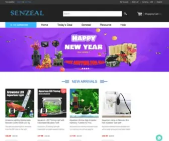 Senzeal.com(Aquarium Shop) Screenshot