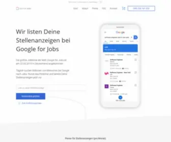 Seo-For-Jobs.com(Stellenanzeigen bei Google for Jobs Deutschland buchen) Screenshot