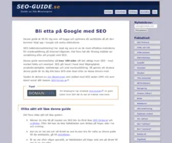 Seo-Guide.se(SEO-guide av Jim Westergren) Screenshot