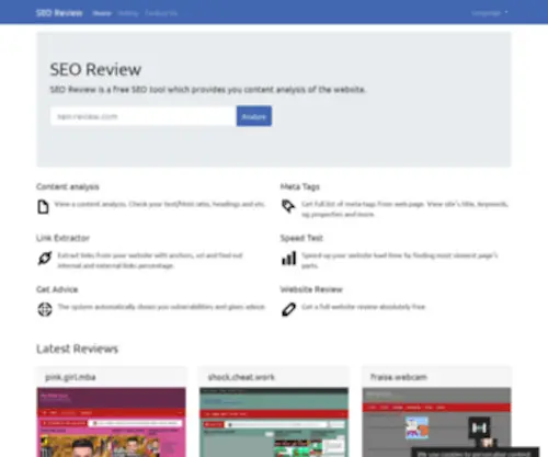Seo-Review.com(Seo Review) Screenshot