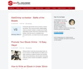 Seoallrounder.com(Ultimate Blogging Tips) Screenshot