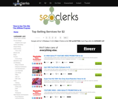 Seoclerks.xyz(Top Selling Services for $2) Screenshot