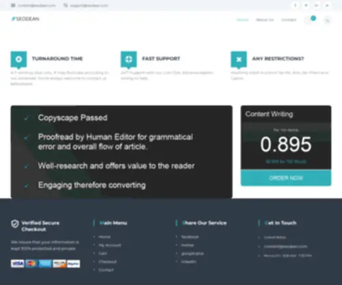 Seodean.com(High Quality Content Writing Service) Screenshot