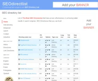 Seodirectlist.com(SEO directory list) Screenshot