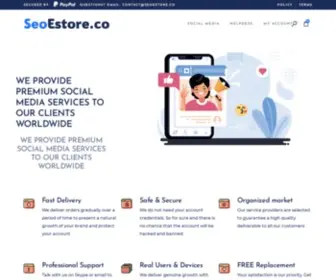 SeoeStore.co(Buy Social Media Marketing Services) Screenshot