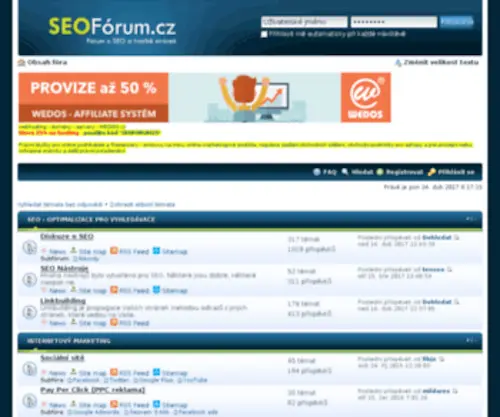Seoforum.cz(Forum o SEO) Screenshot