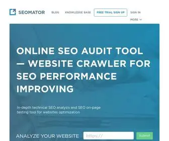 Seomator.com(SEO Audit Tool and SEO Website Analysis) Screenshot