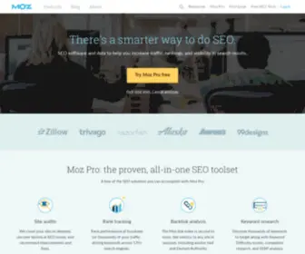 Seomoz.com(SEO Software for Smarter Marketing) Screenshot