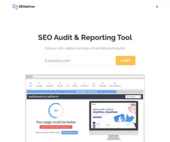 Seoptimer.com(Analyze Websites With Free SEO Audit & Reporting Tool) Screenshot