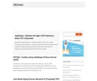 Seosatu.com(Blogger & internet marketer Indonesia) Screenshot
