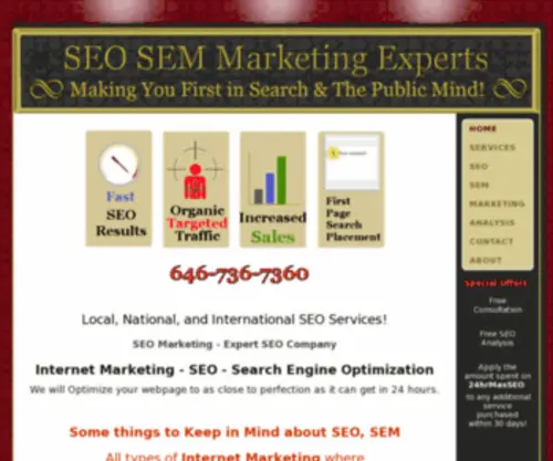 Seosemmarketingexperts.com(SEO Marketing) Screenshot