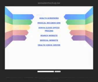 Seositecheckup.be(seositecheckup) Screenshot