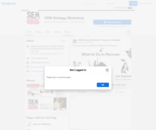 Seostrategyworkshop.com(Facebook) Screenshot