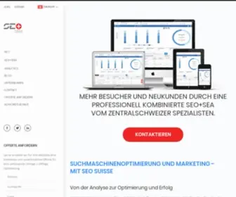 Seosuisse.ch(Suchmaschinenoptimierung, Suchmaschinenmarketing, Analytics, Social Media und mehr) Screenshot