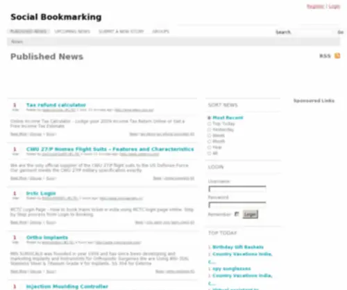 Seotopbookmarks.info(Higher) Screenshot