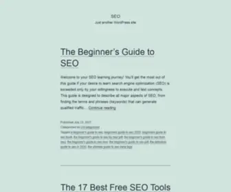 Seowebbooster.com(Just another WordPress site) Screenshot