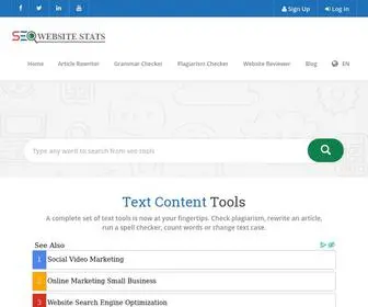 Seowebsitestats.com(SEO Ranking & Websites Optimization Tools) Screenshot