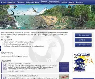 Sepanguy.fr(Société d'Etude de Protection & d'Aménagement de la Nature en Guyane) Screenshot