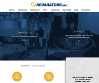 Separatorsinc.com(Centrifuge & Separator Service) Screenshot