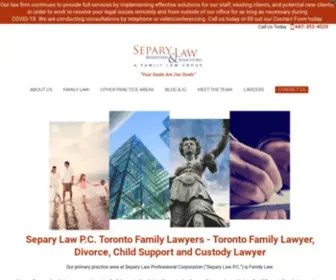 Separylaw.com(Toronto Family Lawyers) Screenshot